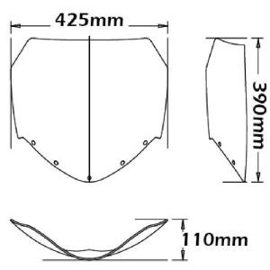 Parabrisas alto BMW r1100s 1997-04 Â· 2